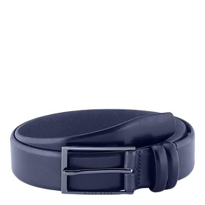 Navy Carmello Leather Belt