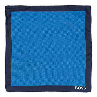 Bright Blue Silk Pocket Square