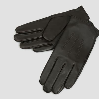 Dark Brown Hainz Leather Gloves