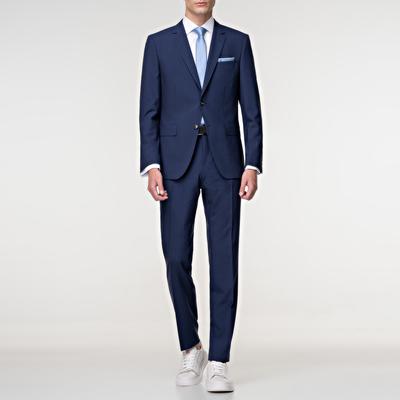 Navy Huge Stripe Suit