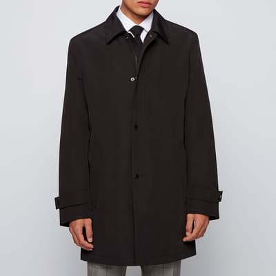 Black Dain Zip Coat