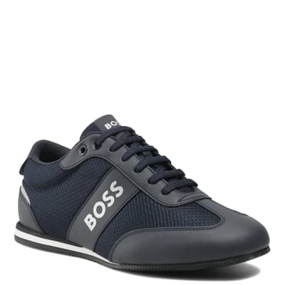 Navy Rusham Lace Up Trainers