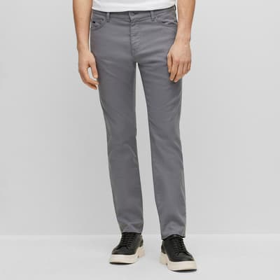 Grey Maine Cotton Blend Trousers