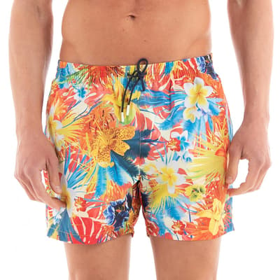Multi Piranha Printed Swimming Shorts