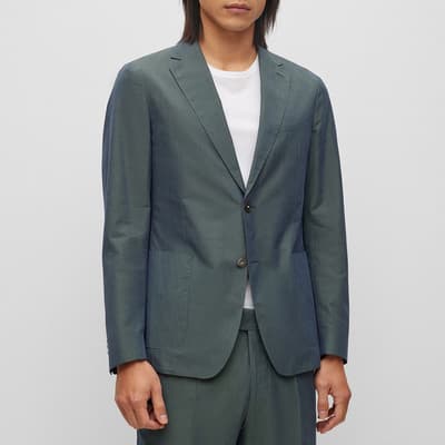 Teal Hanry Single Breasted Blazer
