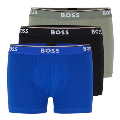 Blue Multi 3 Pack Power Cotton Blend Trunks