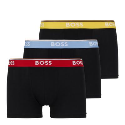 Black 3 Pack Power Cotton Blend Trunks