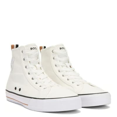White Aiden High Top Trainers