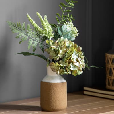Vase with Hydrangea Arrangement, Green
