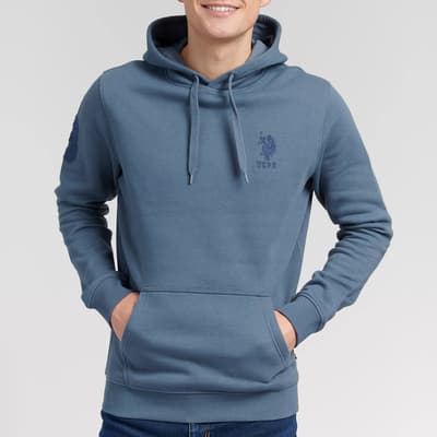 Blue Player Cotton Hoodie