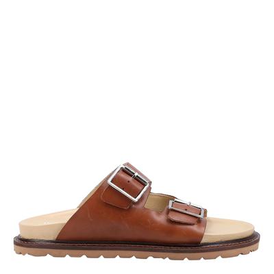 Tan Blakey Mule Flat Sandals