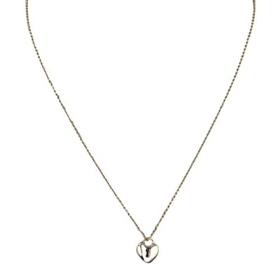 Gold Heart Lock Necklace