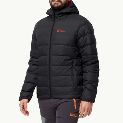 Charcoal Ather Down Hooded Jacket
