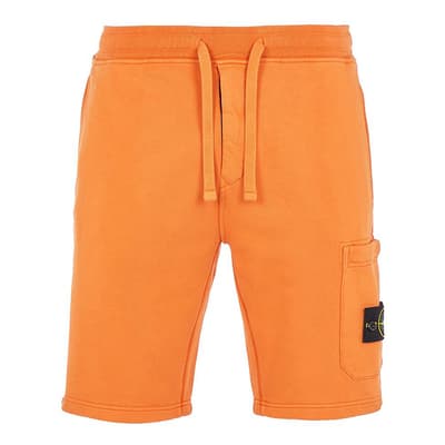 Orange Bermuda Cotton Shorts