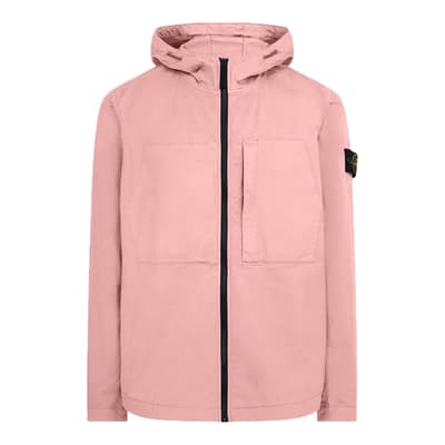 Pink Supima Cotton Blend Twill Jacket