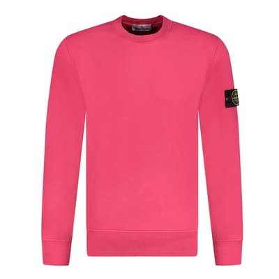 Pink Cyclamen Cotton Sweatshirt