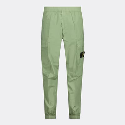 Green Cargo Cotton Trousers