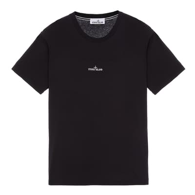 Black Institutional One' Print Cotton T-Shirt