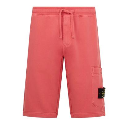 Red Bermuda Cotton Shorts