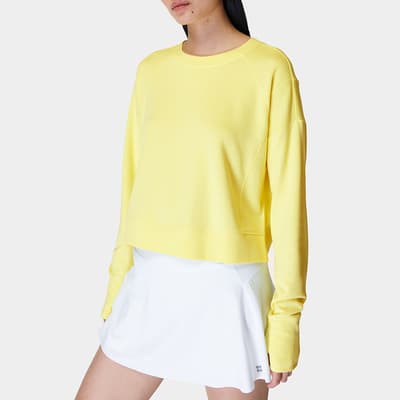 Yellow After Class Crop Sweatshirt