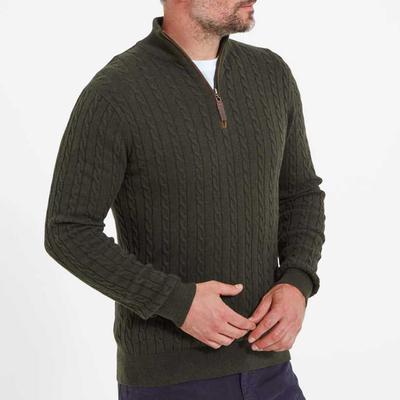 Green Cashmere Blend 1/4 Zip