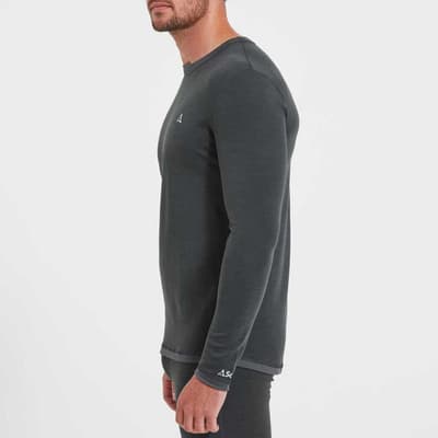 Charcoal Technical Wool Blend Midlayer