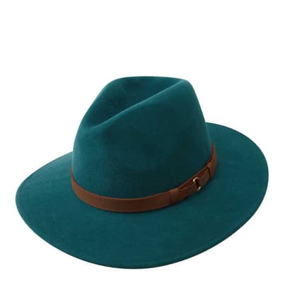 Teal Willow Fedora Wool Hat