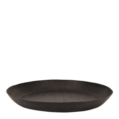 Herringbone Graphite Round Platter