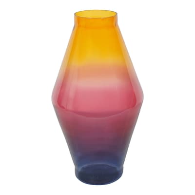 Elise Tropical Sunset Ombre Large Glass Vase