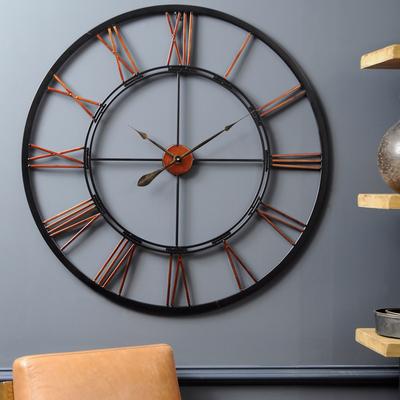 Oversized Metal Skeletal Wall Clock