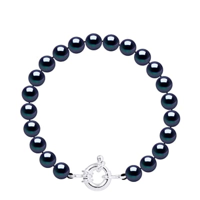 Freshwater Pearls Black Bracelet 7-8mm
