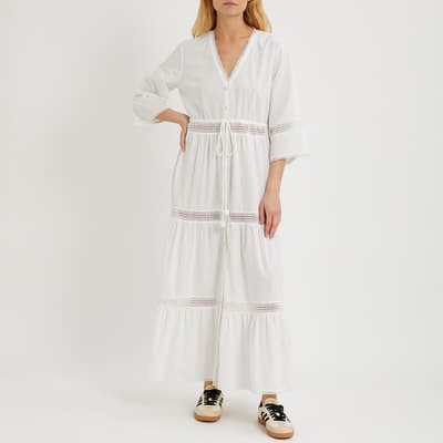 White Guipure Lace Trim Cover Up