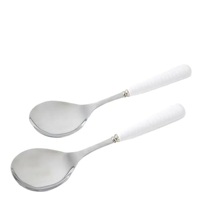 Salad Servers (pair spoons) - Silver
