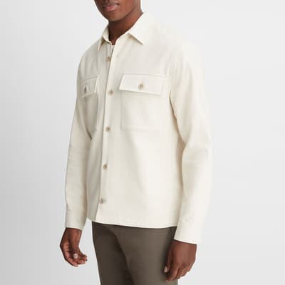 Cream Face Workwear Shirt Jacket
