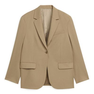 Beige Wool Blazer