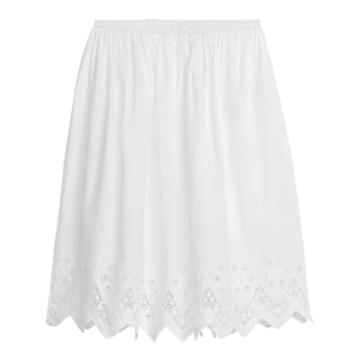 White Broderie Skirt