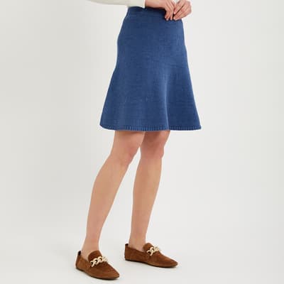 Mid Blue Soft Knitted Skirt
