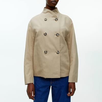 Beige Linen Cotton Jacket