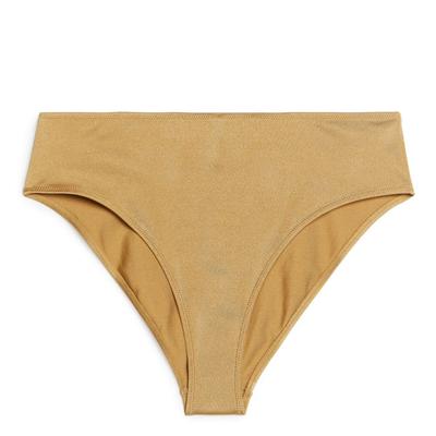 Beige High waisted Bikini Bottom 