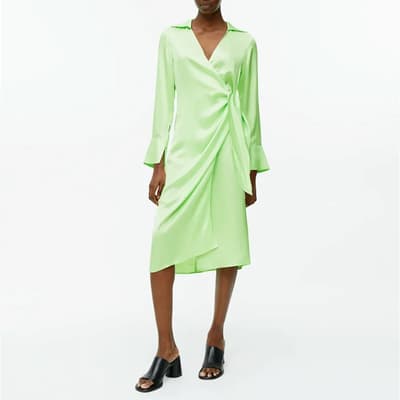 Lime Green Wrap Dress