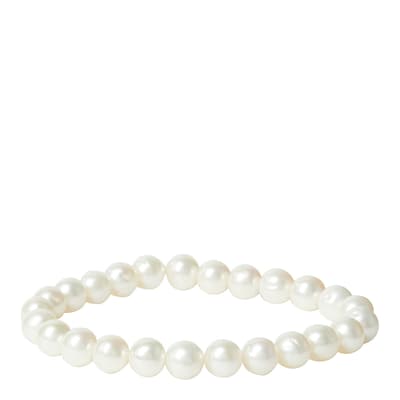 White Freshwater Pearl Bracelet 