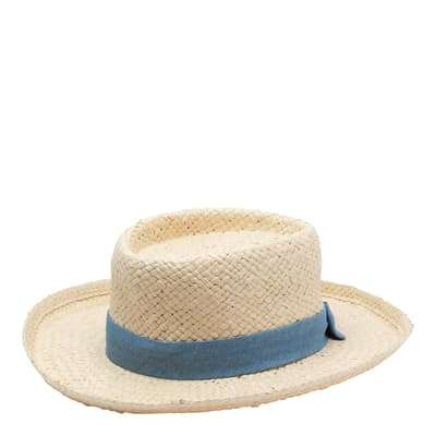 Brown Straw Boater 