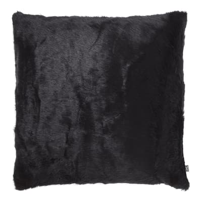 Alaska Faux Fur Scatter Cushion,Black
