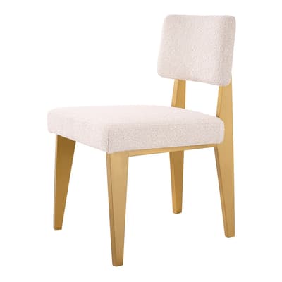 Sorbonne Dining Chair, Brushed Brass