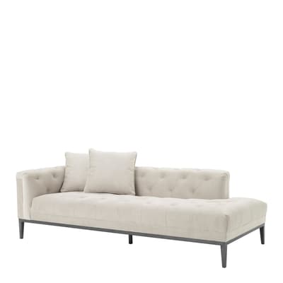 Cesare Lounge Sofa Left, Pebble Grey