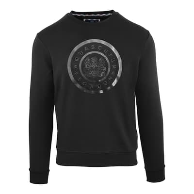 Black Circle Logo Cotton Sweatshirt