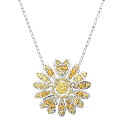 Yellow Eternal Flower Pendant Necklace
