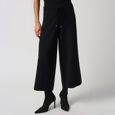 Black Knitted Culotte Trouser