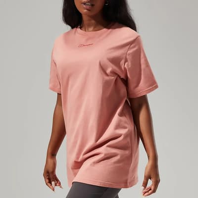 Pink Boyfriend Logo Cotton T-Shirt