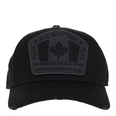 Black Canadian Flag Patch Logo Cotton Cap
